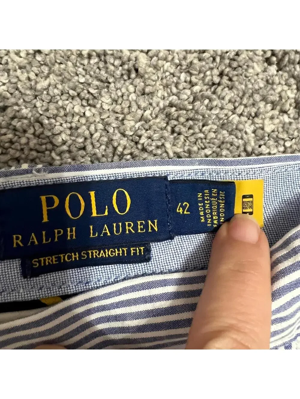 Polo Ralph Lauren Men’s Blue & White Seersucker Shorts size 42